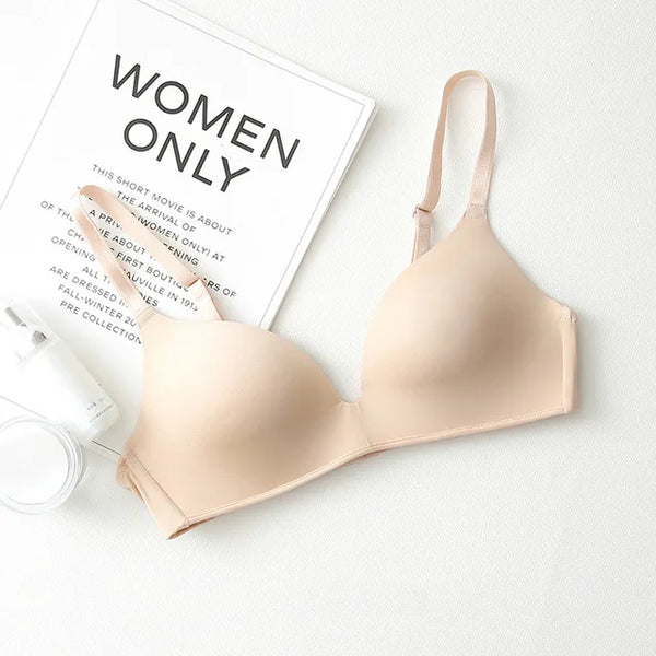 Double Thin Cup Push Up Bra No Wire Brassiere A B 3/4 Cup