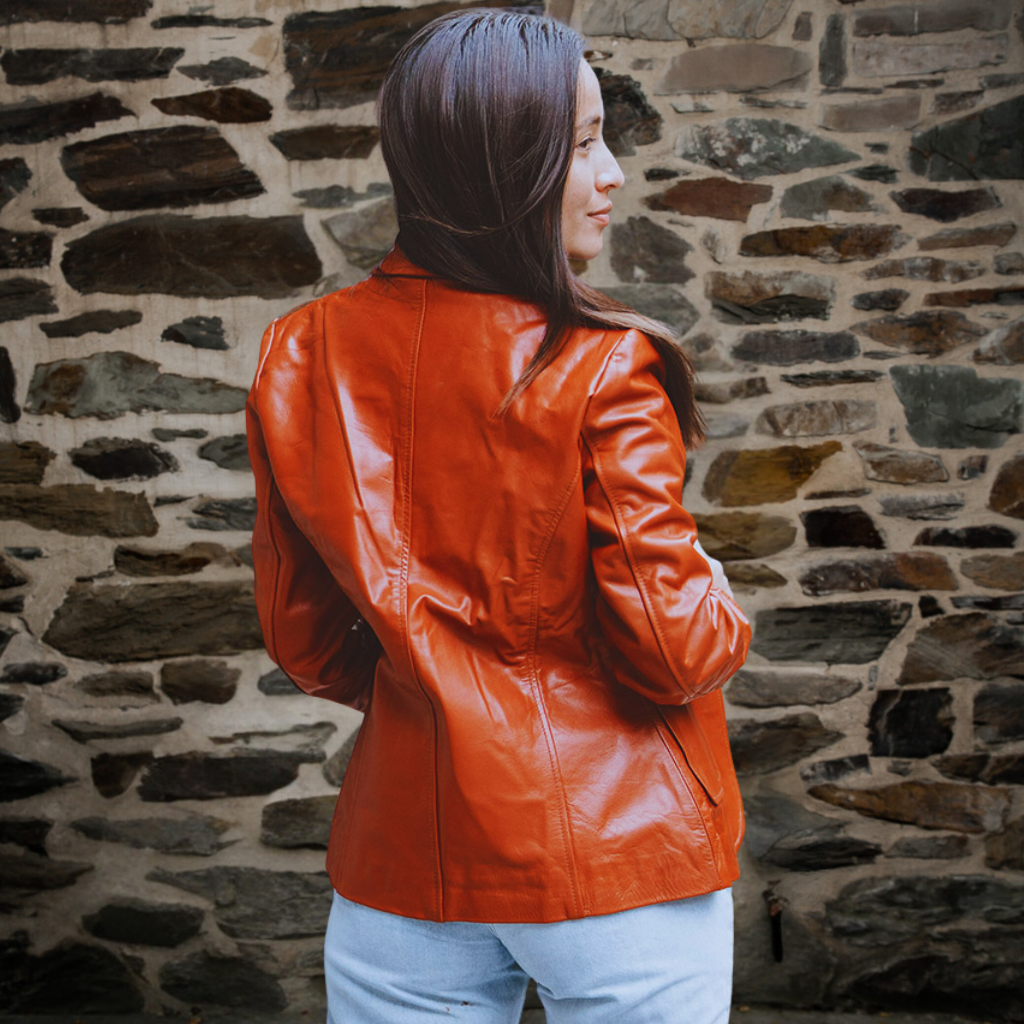 Women&#39;s Blazer Leather Jacket - Brittany