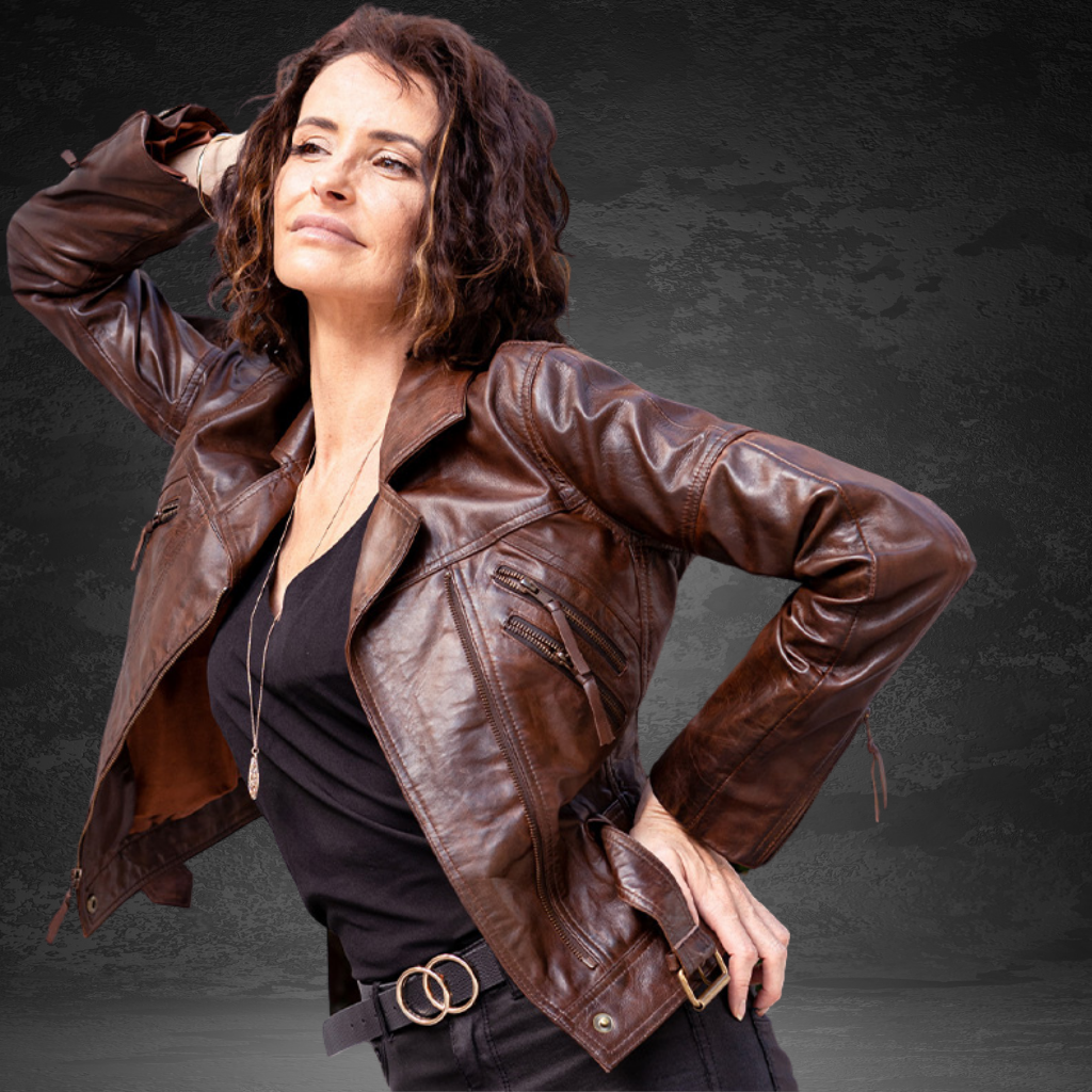 Women&#39;s Leather Jacket | KC Leather Signature Range - Eloise in Dark Brown