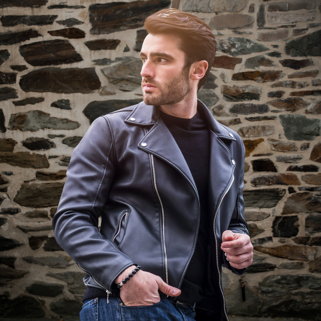 Men&#39;s Leather Motorbike Jacket | KC Leather - Vincenzo