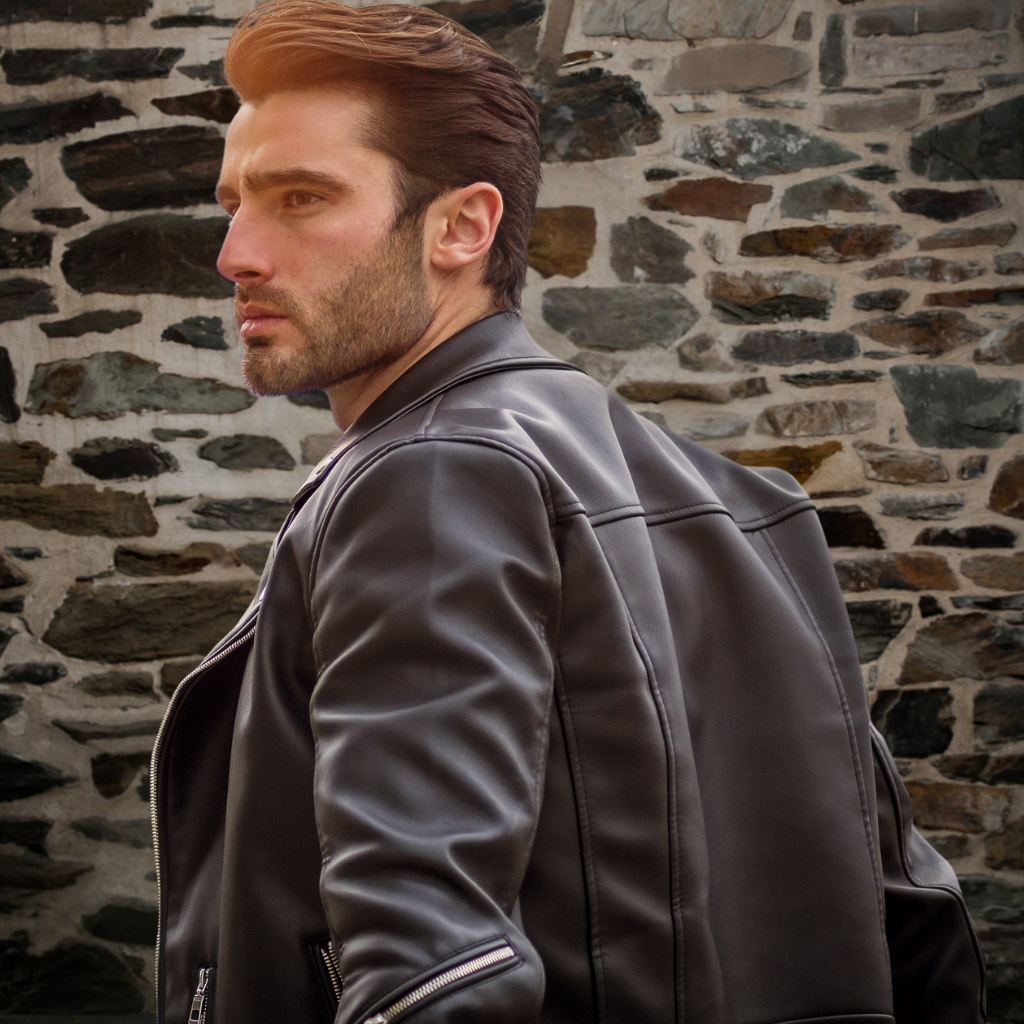 Men&#39;s Leather Motorbike Jacket | KC Leather - Vincenzo