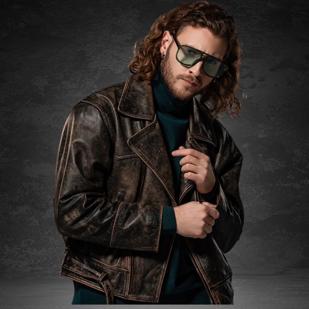 Men&#39;s Vintage Leather Jacket | KC Leather Signature Range - Sean