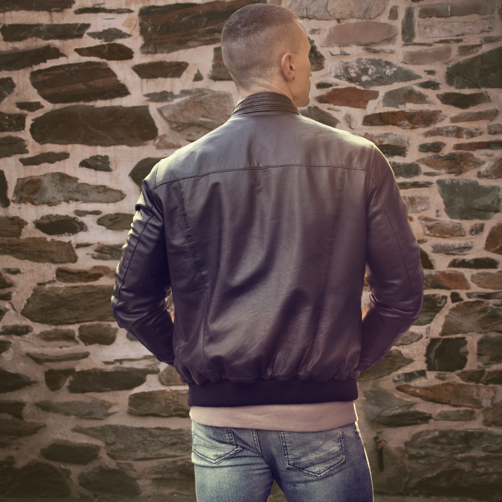 Men&#39;s Cafe Racer Leather Jacket | KC Leather Signature Range - Roberto