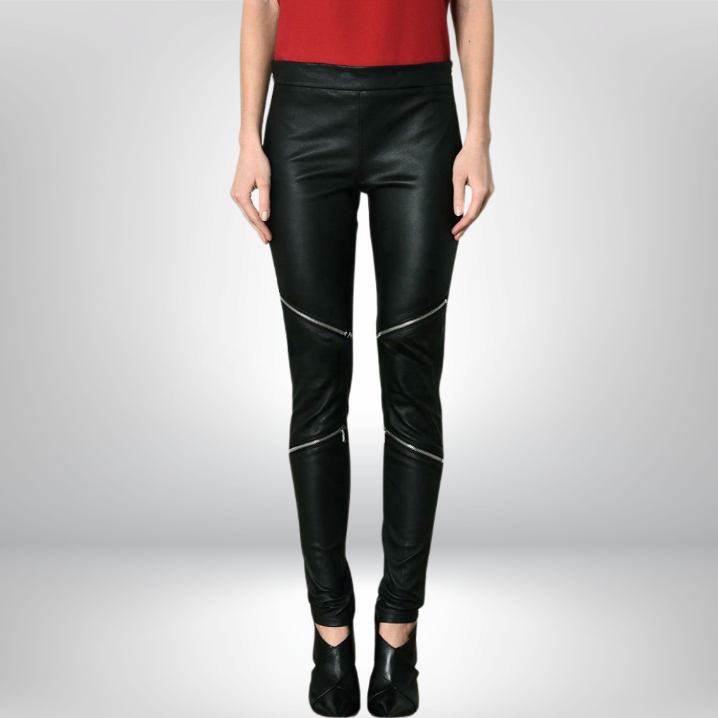 Women&#39;s Skinny Leather Pants - Addison