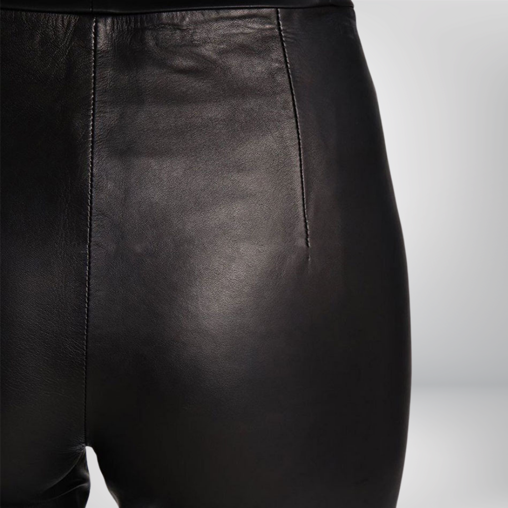 Women&#39;s High Waisted Leather Pants - Sarah