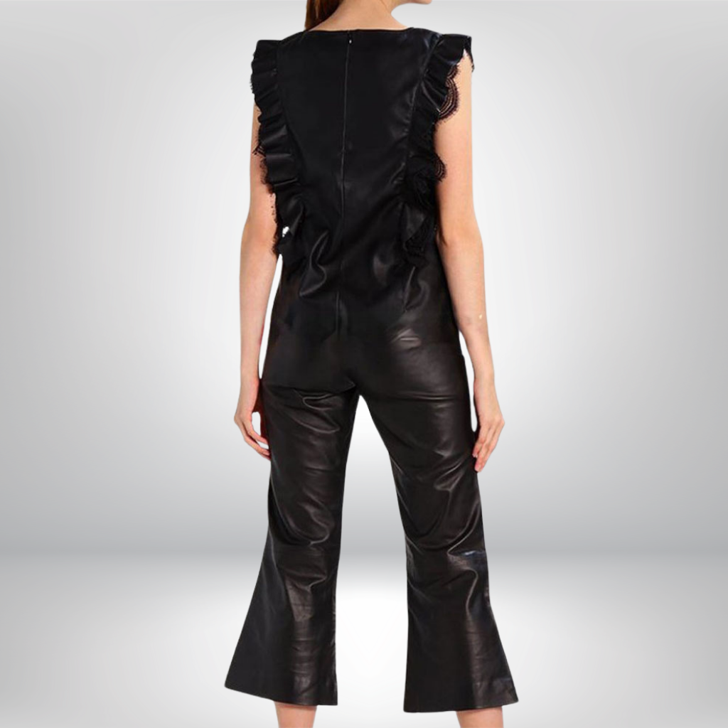 Women&#39;s Leather Flare Pants - Susy