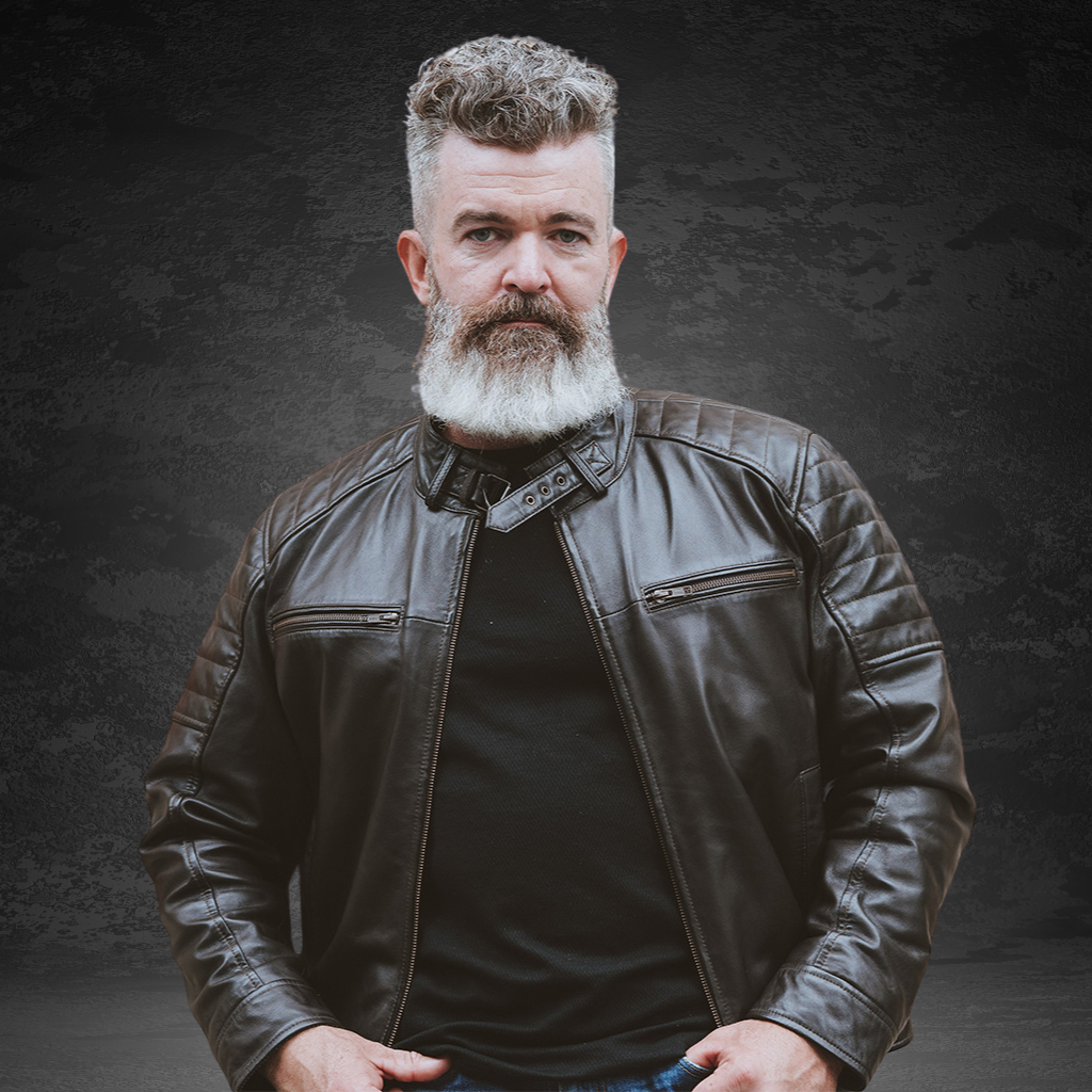 Men&#39;s Cafe Racer Leather Jacket | KC Leather Signature Range - Marlon