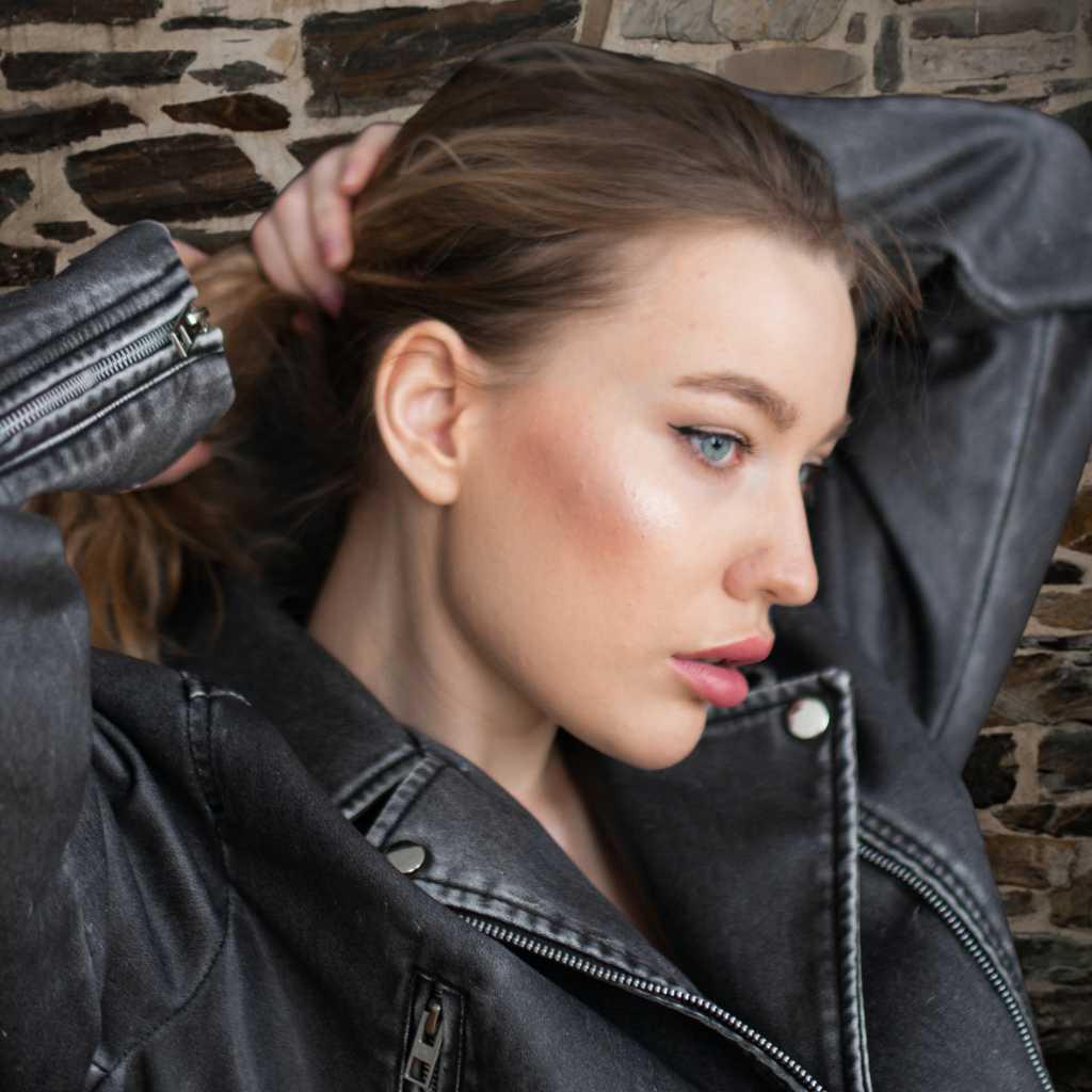 New Women&#39;s Leather Biker Jacket - Anna