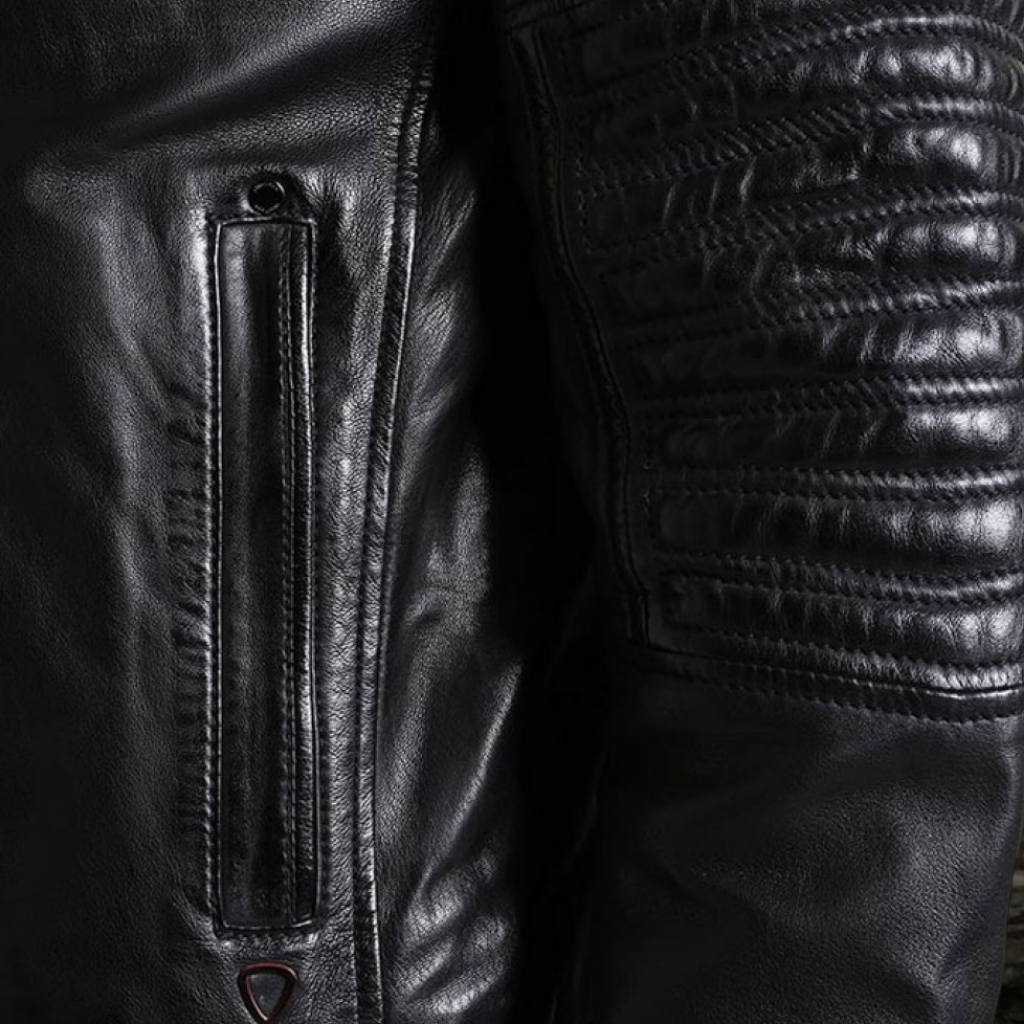 Men&#39;s Cafe Racer Leather Jacket - Jackson