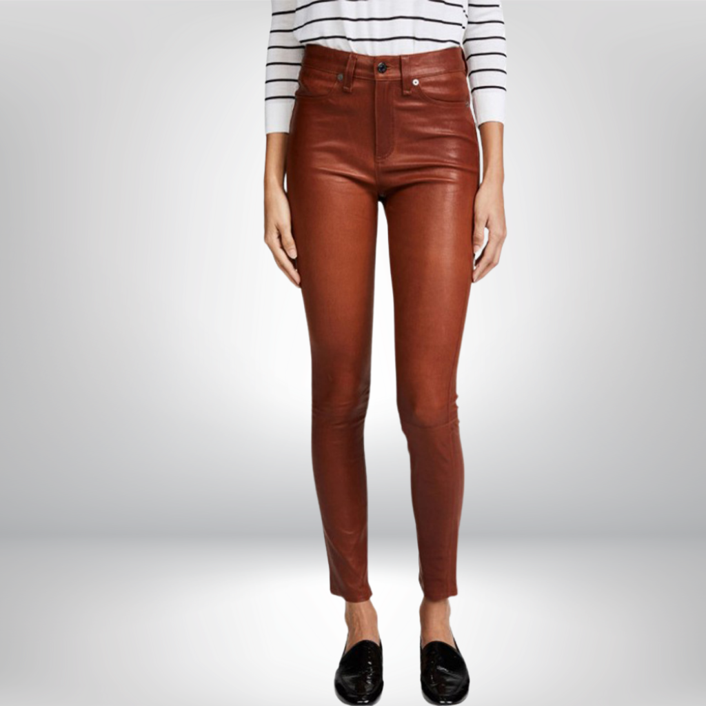 Women&#39;s Leather Jeans - Naomi