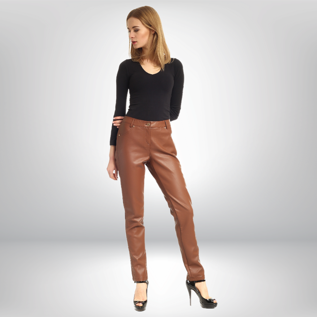 Women&#39;s Leather Jeans - Karina