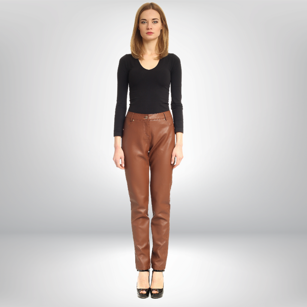 Women&#39;s Leather Jeans - Karina