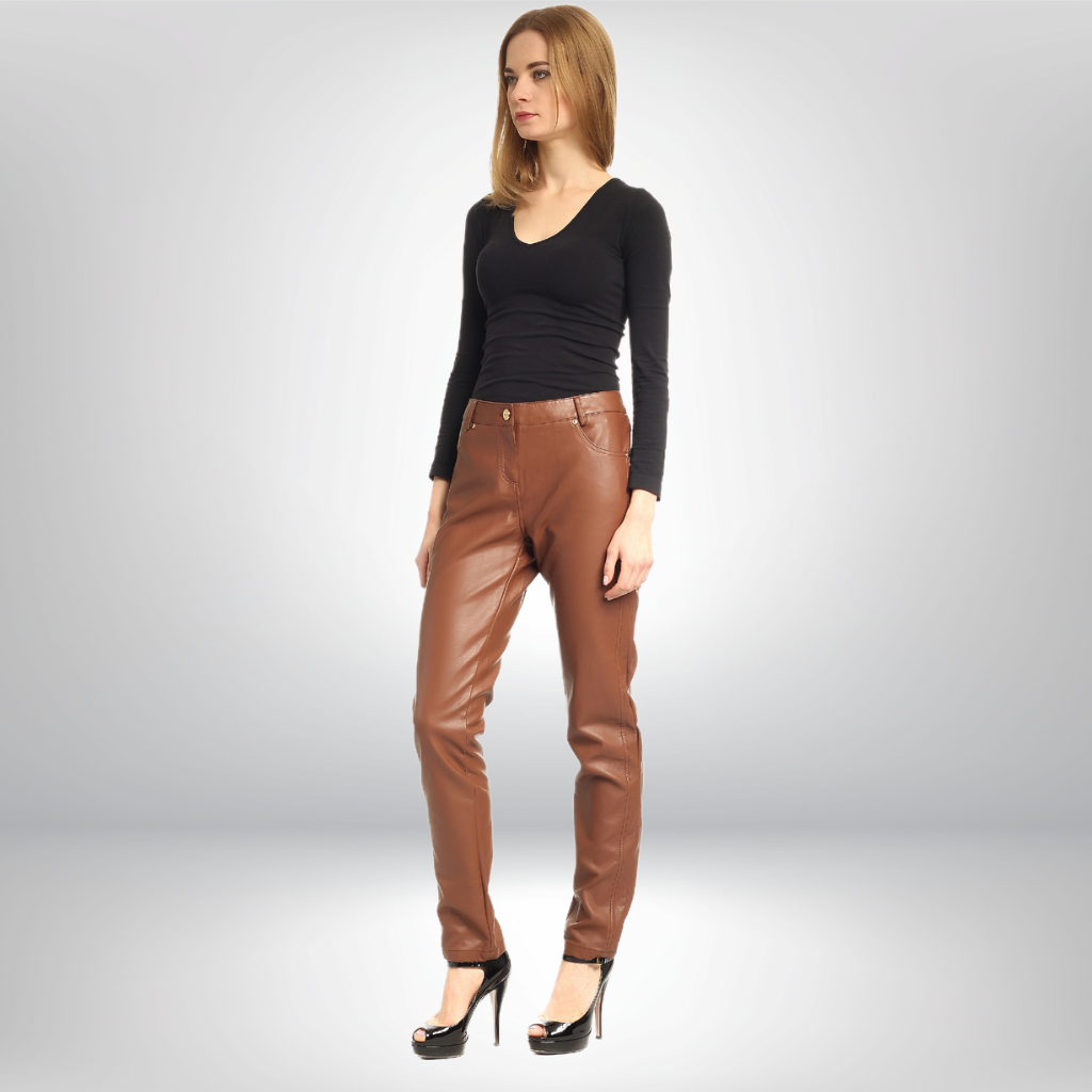 Women&#39;s Leather Jeans - Karina