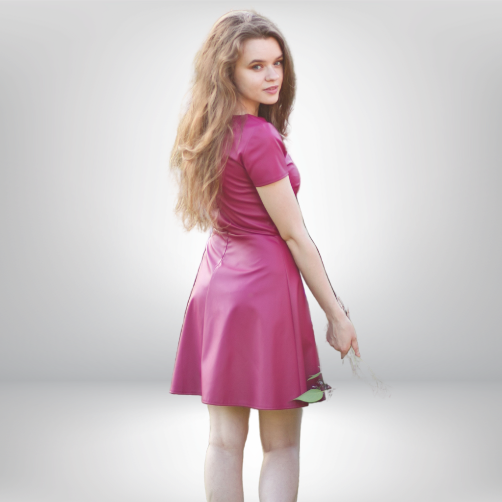 Pink Leather Dress - Beatrice