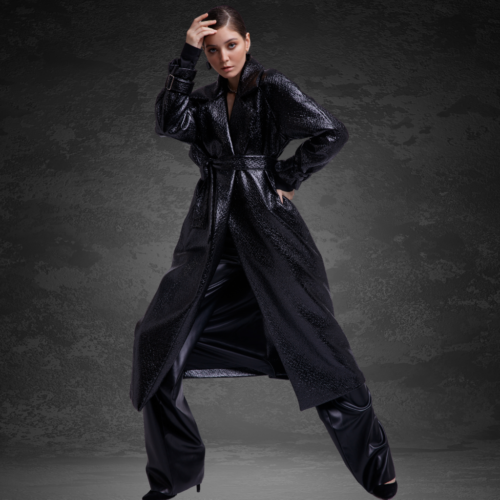 Women&#39;s Long Leather Coat | KC Leather Signature Range - Sabrina