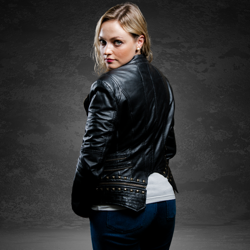 Women&#39;s Studded Leather Jacket | KC Leather Signature Range - Ashley