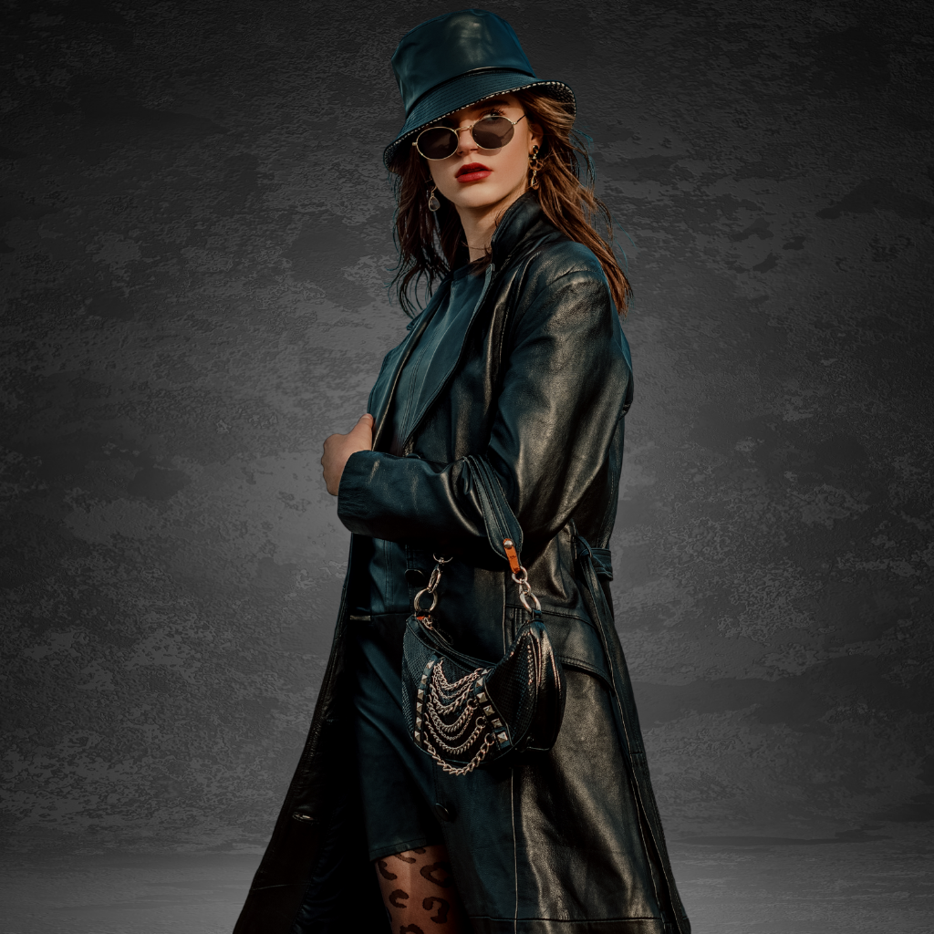 Women&#39;s Long Leather Trench Coat | KC Leather Signature Range - Frankie