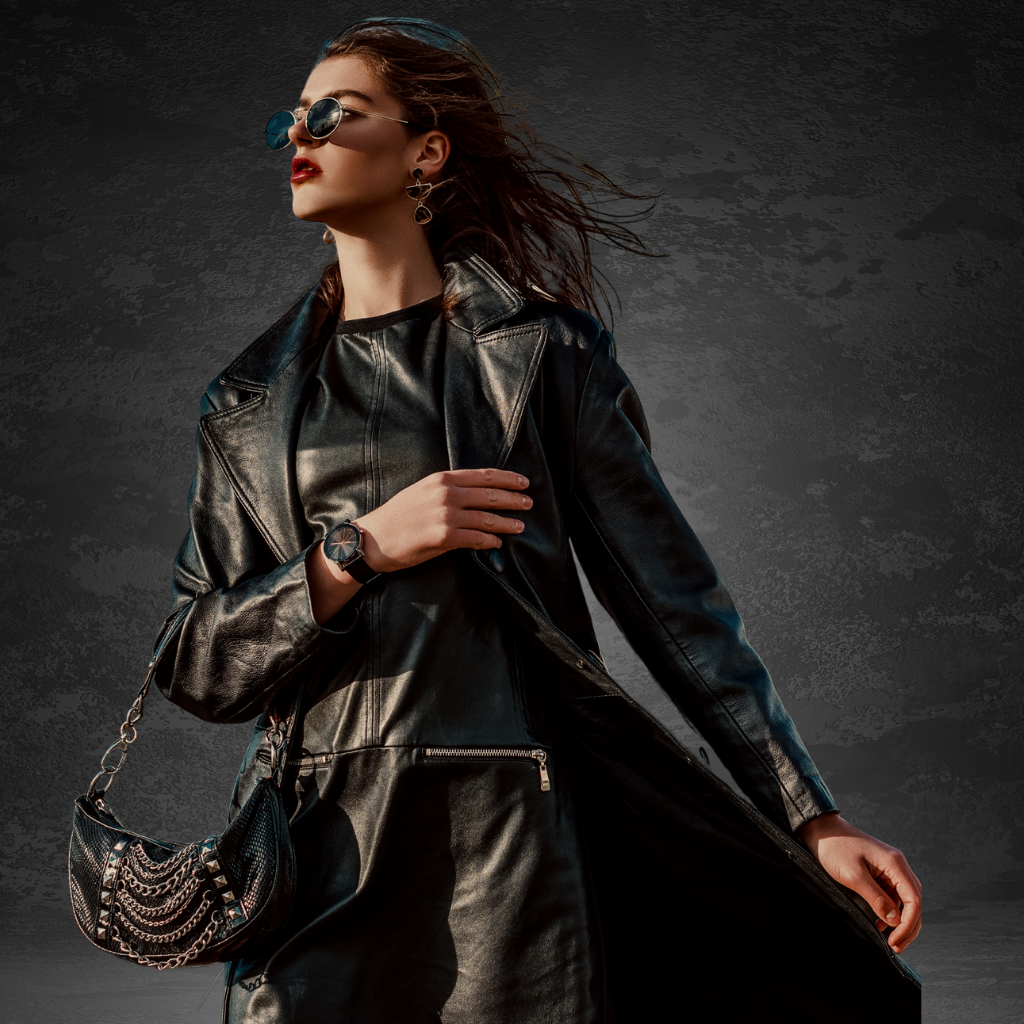 Women&#39;s Long Leather Trench Coat | KC Leather Signature Range - Frankie