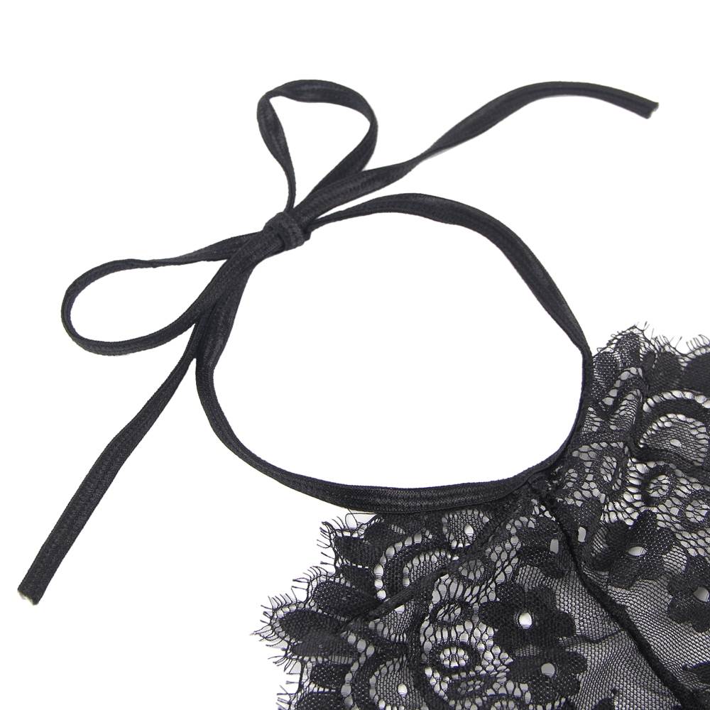 Floral Black Eyelash Lace Lingerie 2 colors