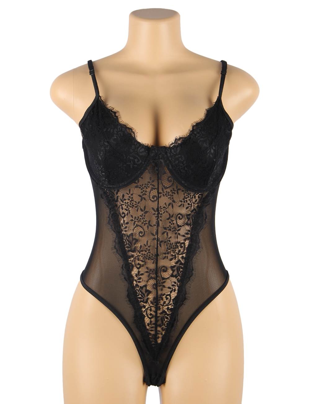 Open Crotch Sexy Teddy with Underwire