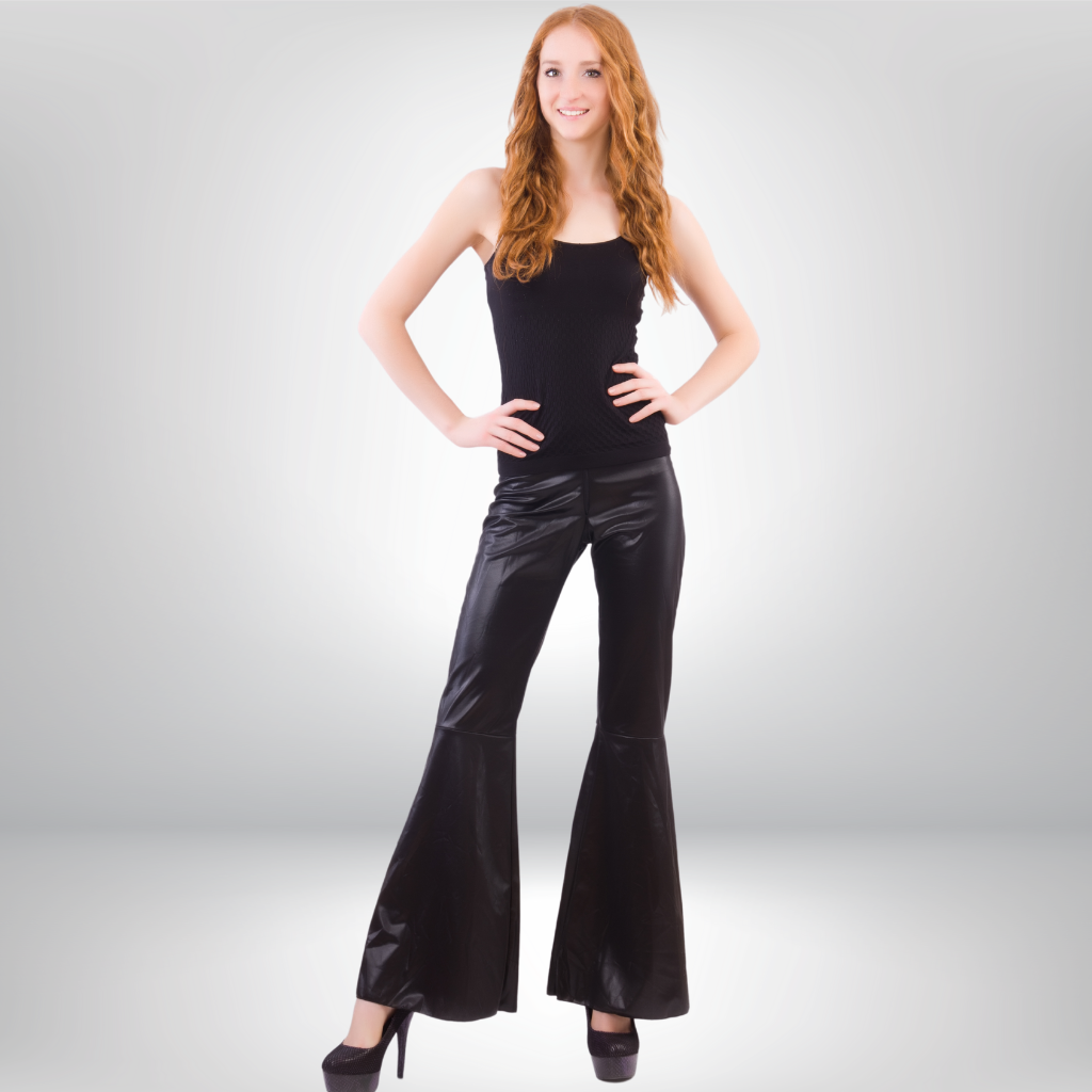 Women&#39;s Leather Flare Pants - Susy 2