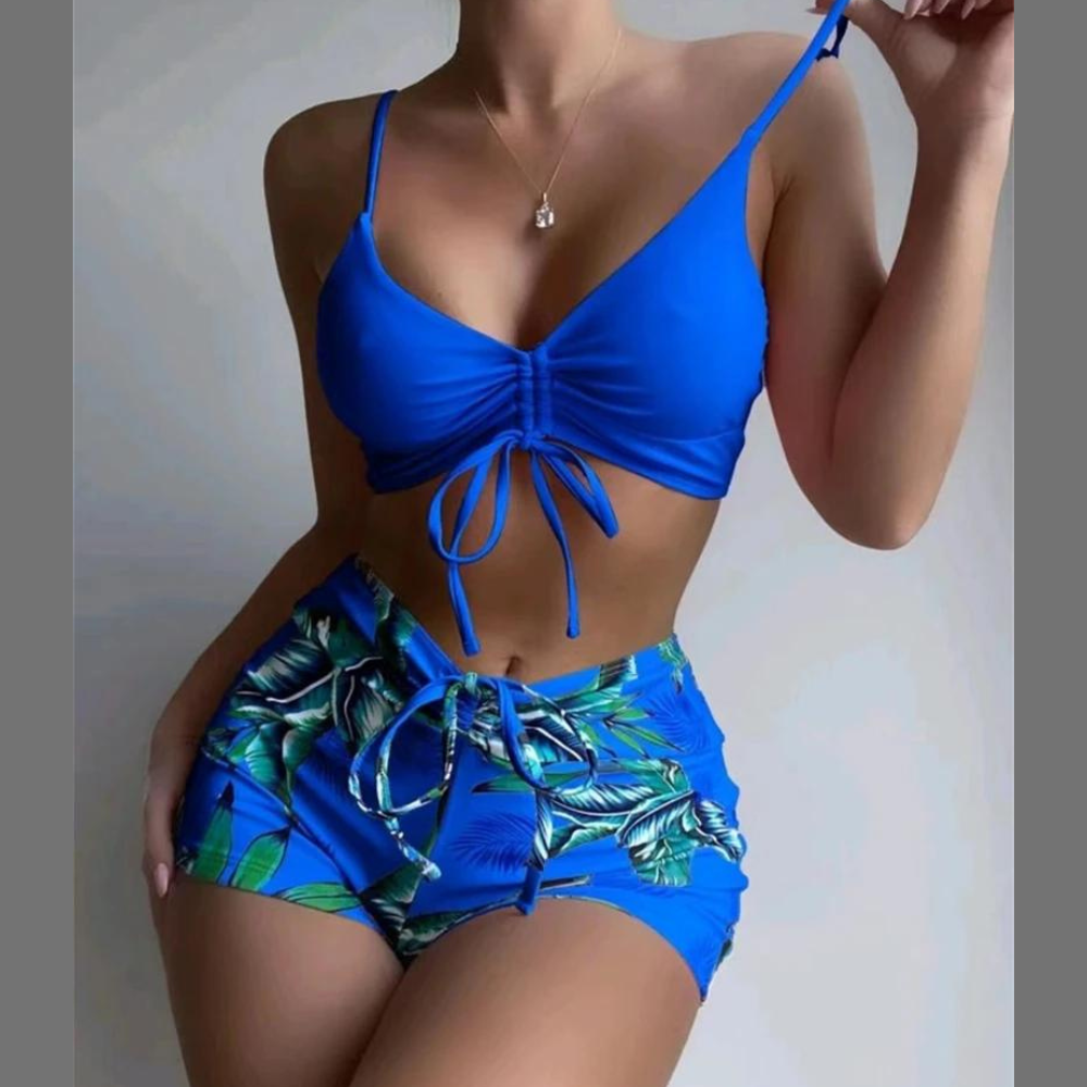 Elegant sexy 2 piece tank top and shorts set swimwear