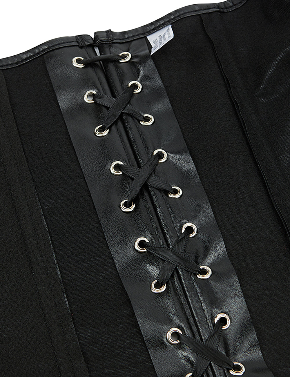 Plastic Bones PU Leather corset with dress