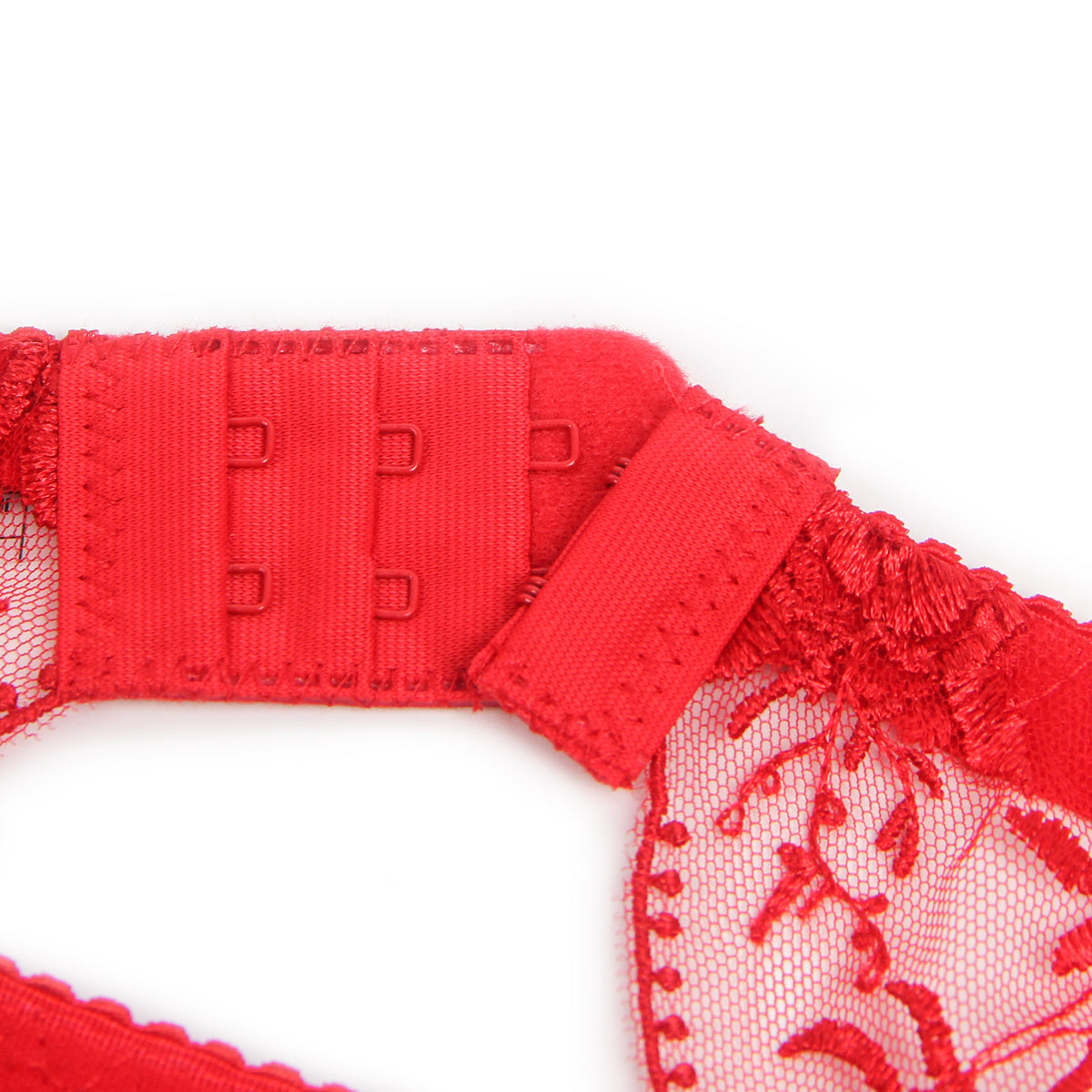 Sexy Embroidery Lace Garter Panty Red 2