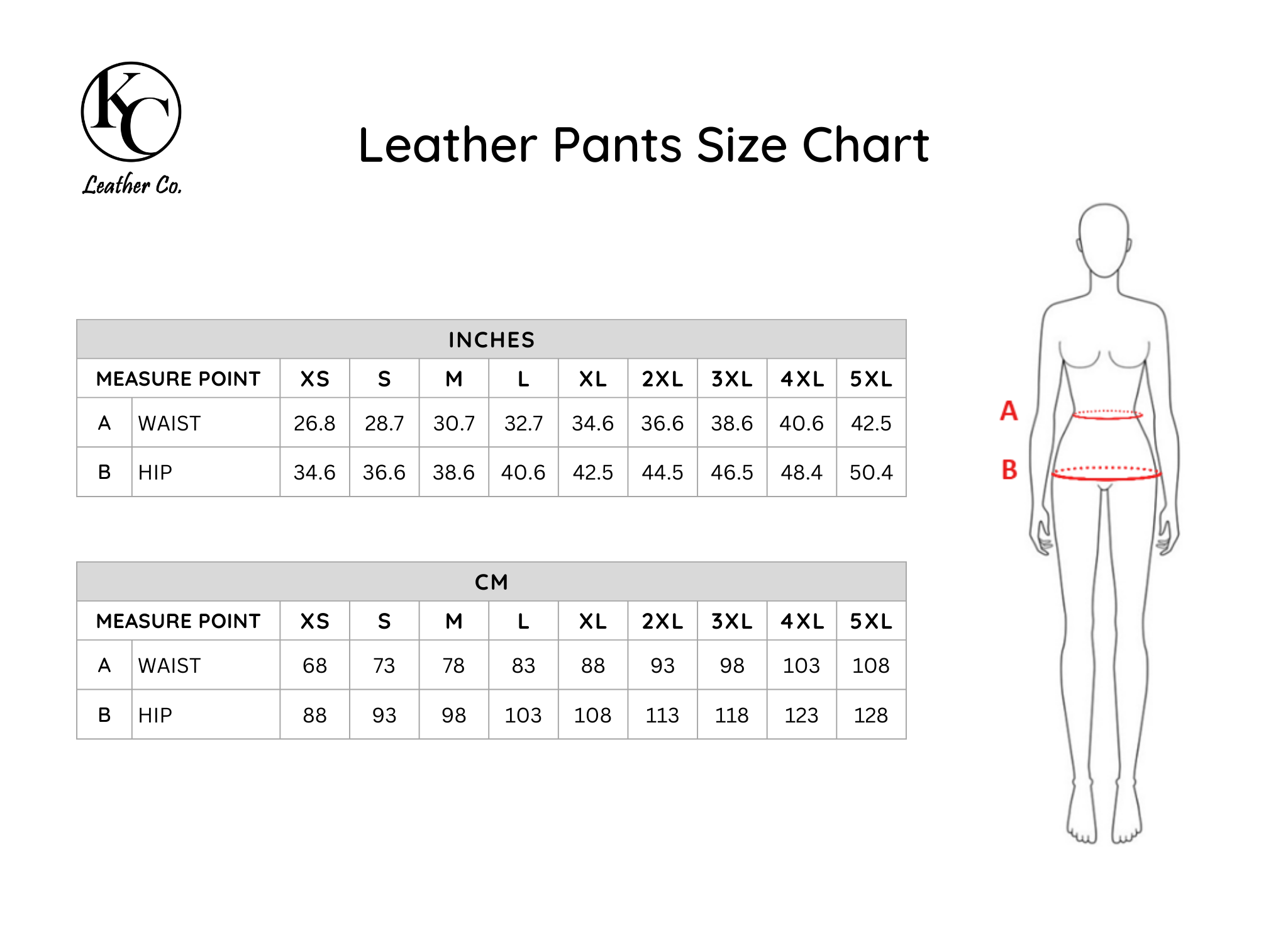 flare pant size chart –