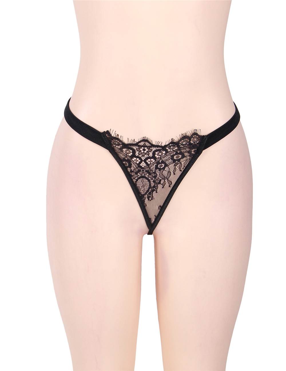 Elegant Eyelash Lace Garter Lingerie with Underwire Plus Size