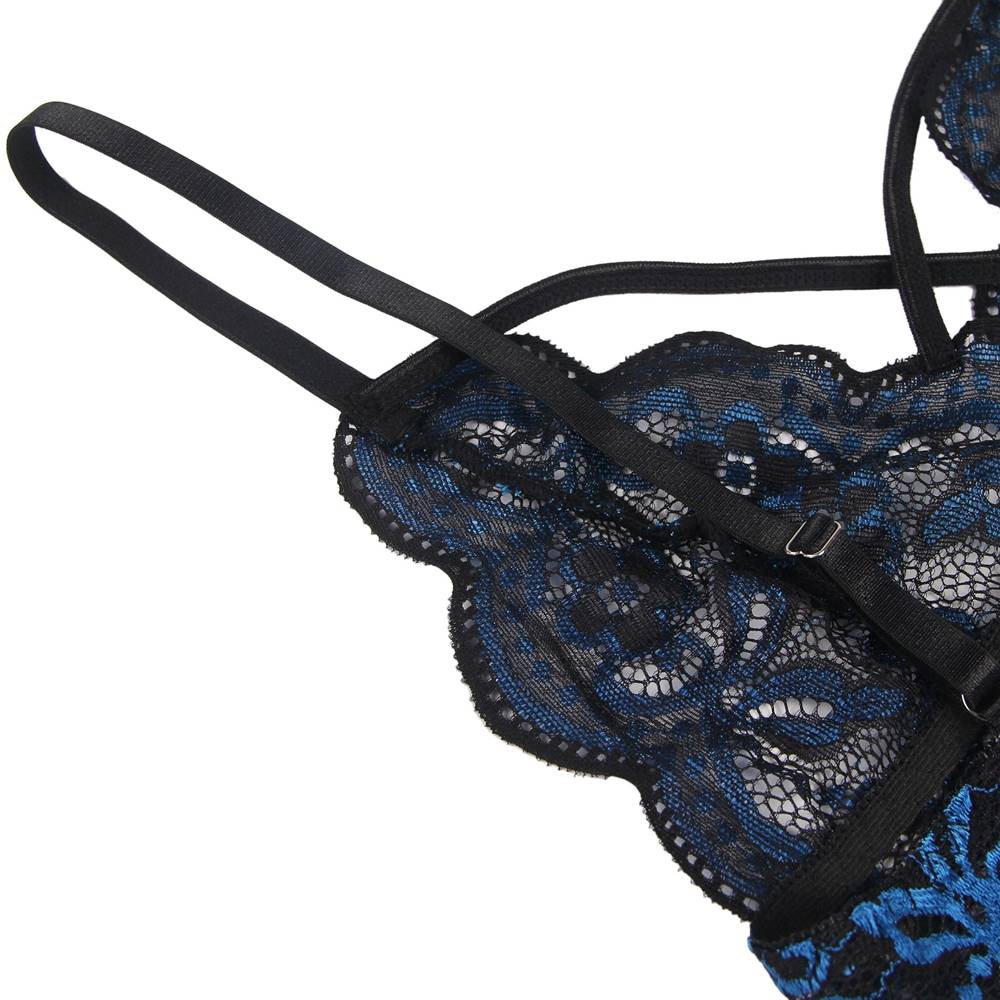 Floral Black Eyelash Lace Lingerie 4 Colours