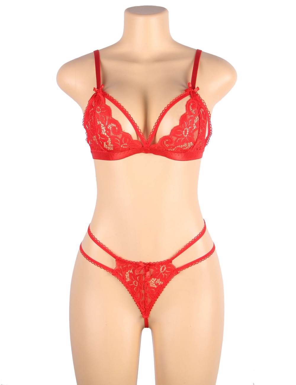 Sexy deep V and peach heart garter Plus Size. 3 colours