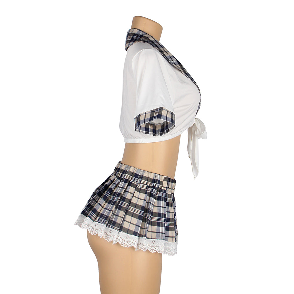 Student pleated skirt college style cosplay suit 2