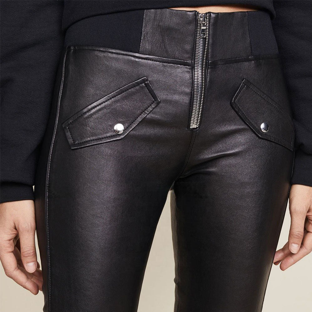 Women&#39;s Skinny Leather Pants - Camila