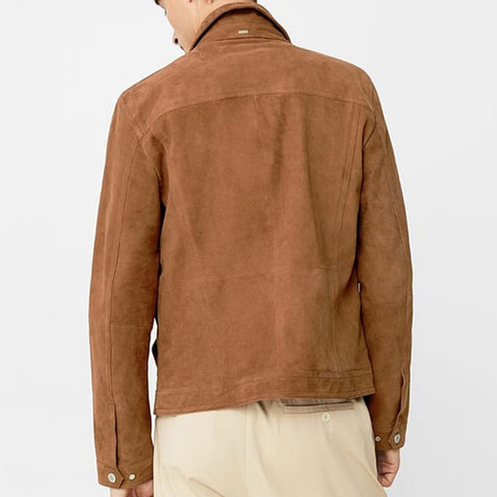 Men's Casual Jacket | Harrison Suede Utility Jacket | KC Leather