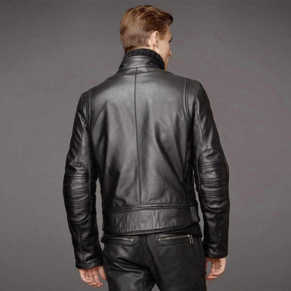 Men's Casual Jacket, Louis Cafe Racer Leather Jacket