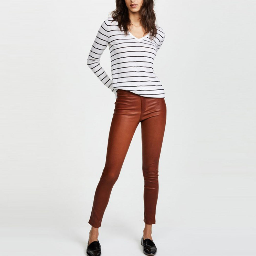 Women&#39;s Leather Jeans - Naomi