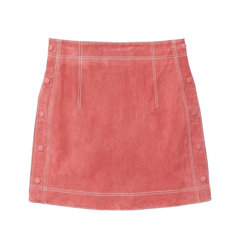 Suede Leather Mini Skirt - Nora