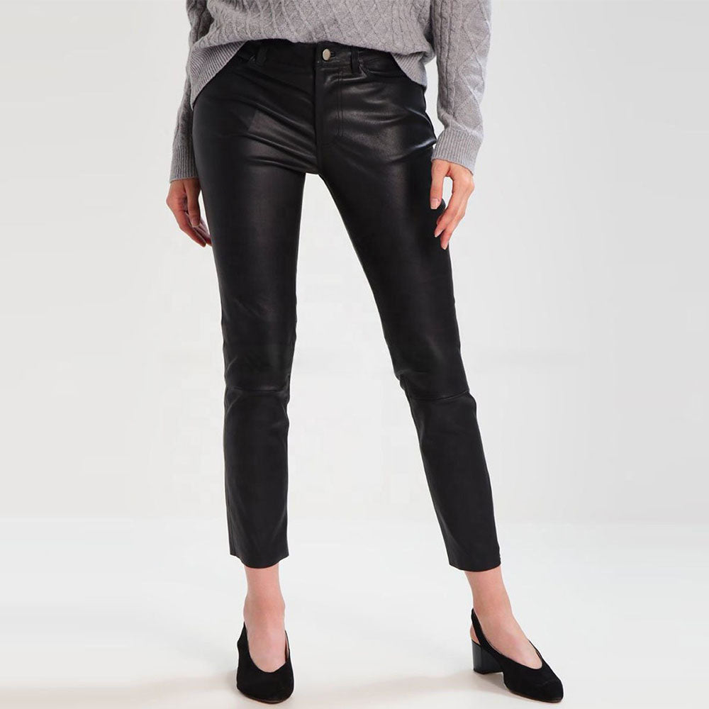 black skinny leather jeans