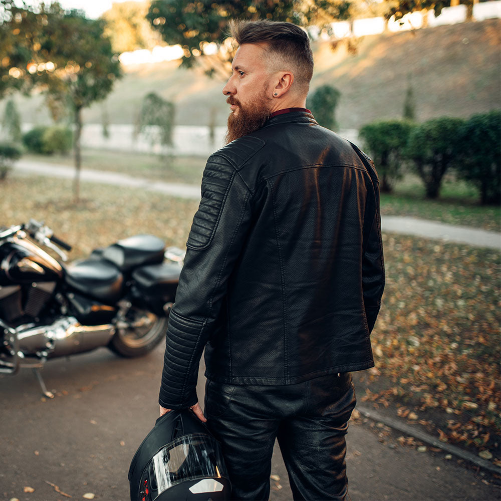 TALL SIZE - Iron Racing Leather Jacket #M570ZT - Jamin Leather®