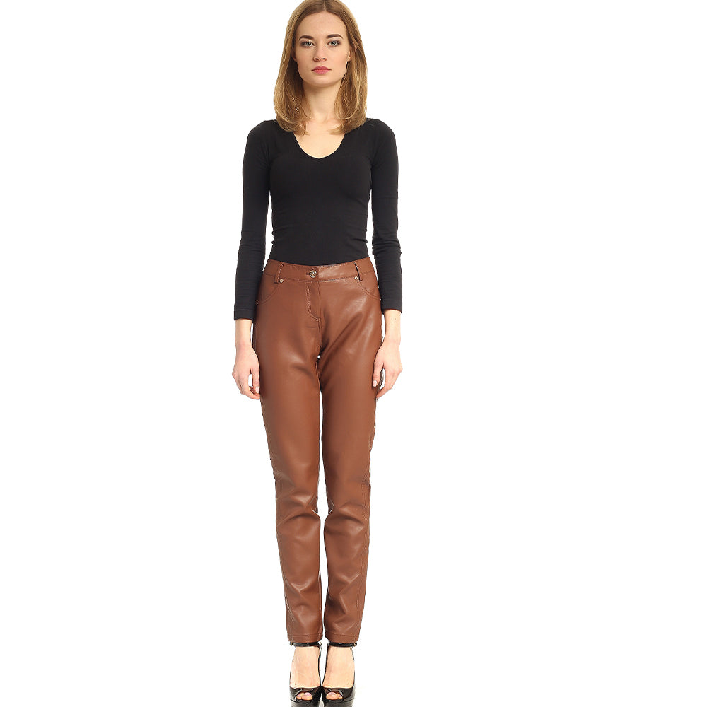 Women&#39;s Leather Jeans - Karina