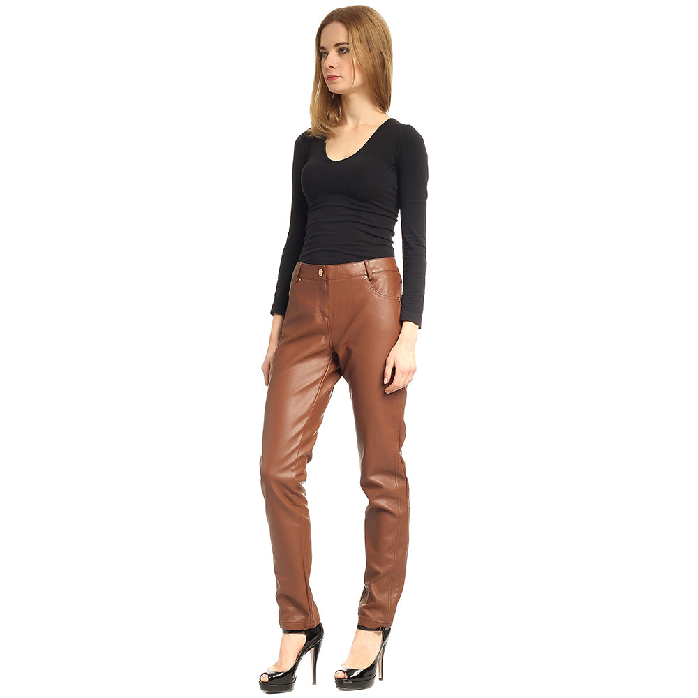 Women&#39;s Leather Jeans - Karina