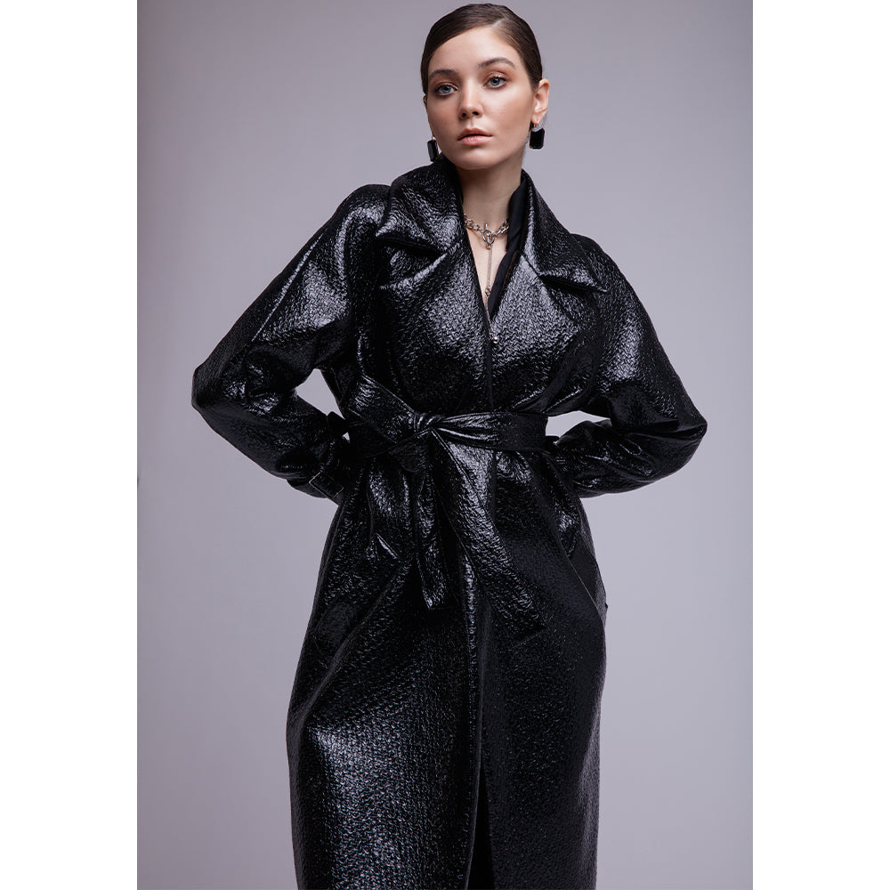 Women&#39;s Long Leather Coat | KC Leather Signature Range - Sabrina