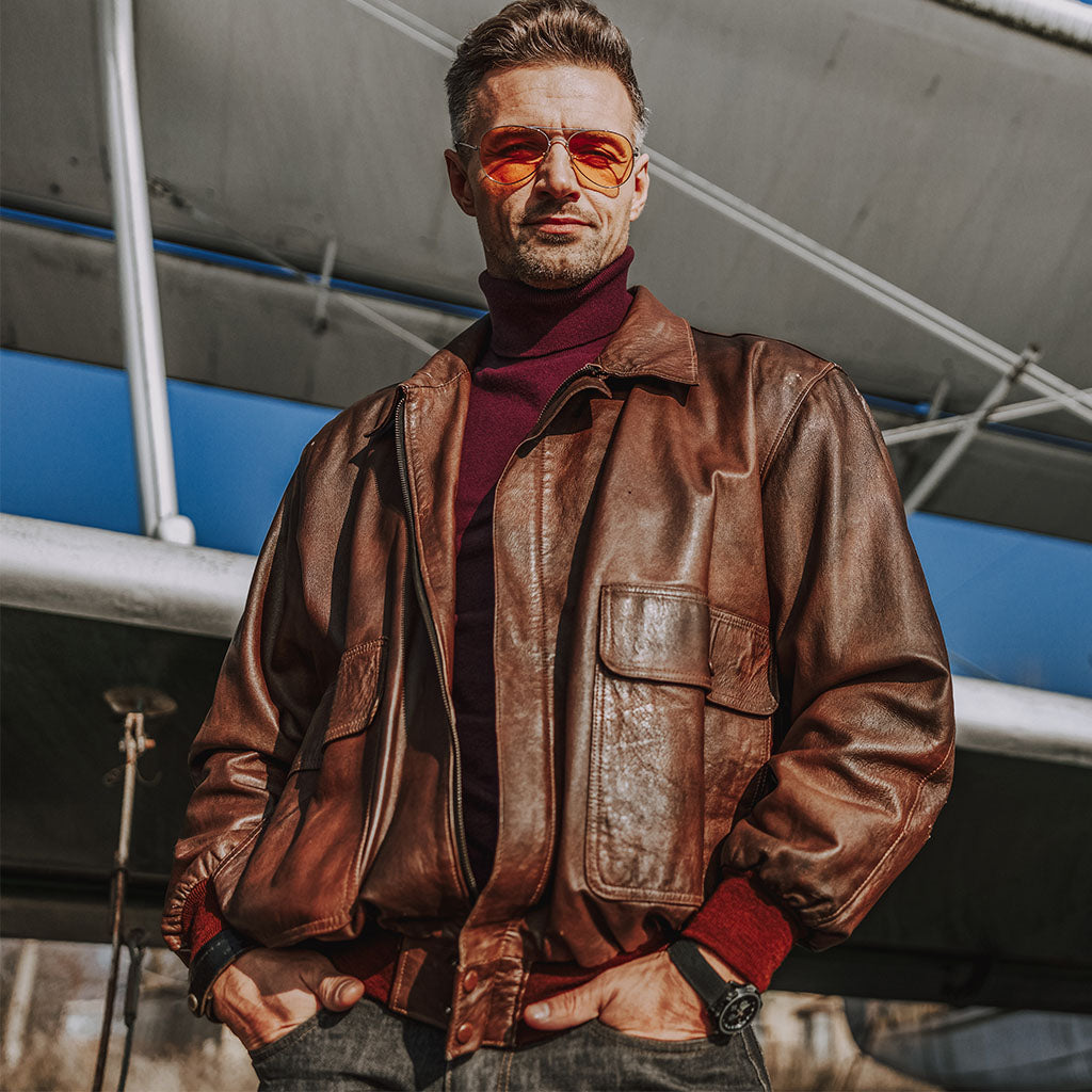 New Men's Leather Jacket, Brown Jacket Made Of Genuine Leather With A  Removable Hood, Warm Leather Jacket For Men - AliExpress